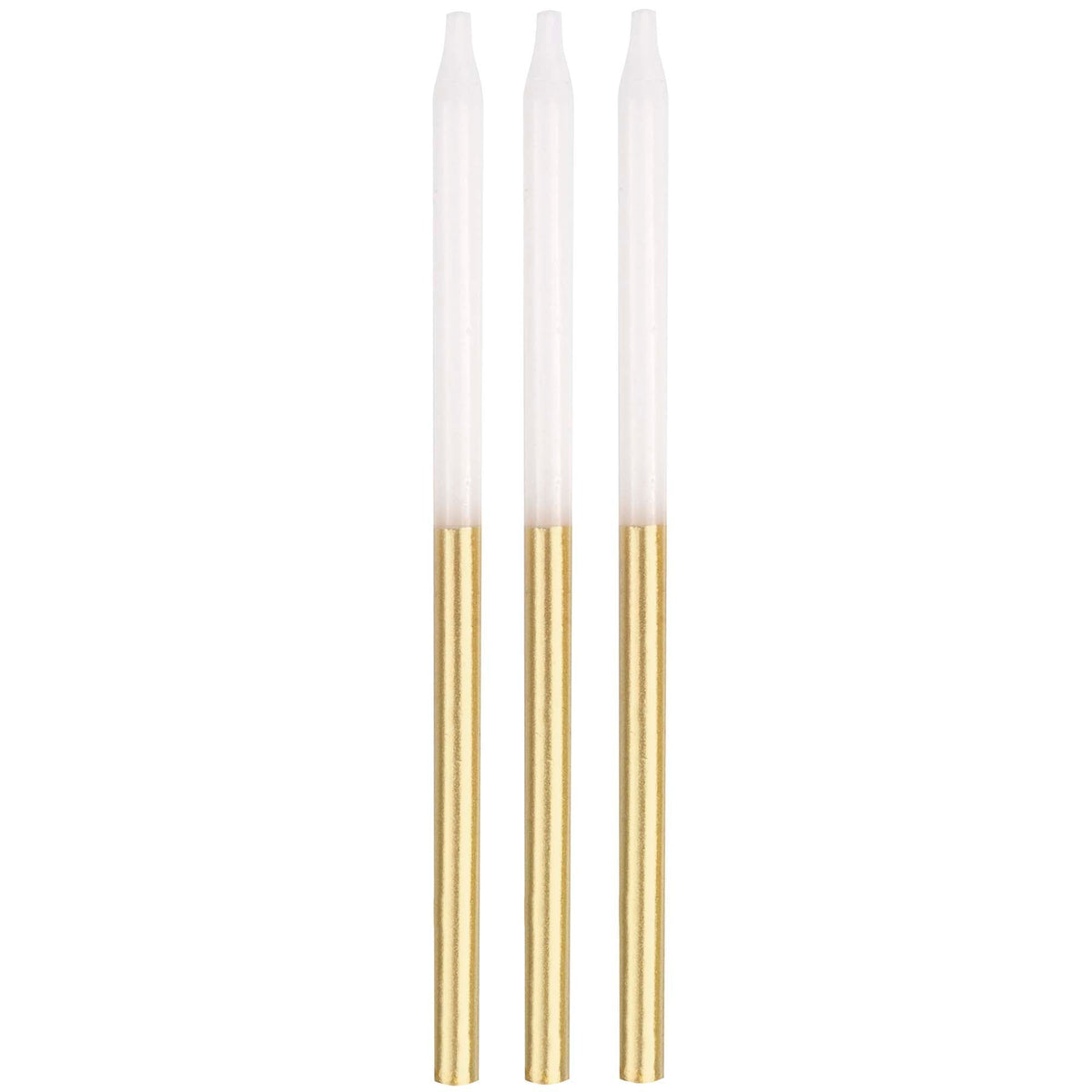 UNIQUE PARTY FAVORS General Birthday Metallic Dipped Cake Candles, 5 Inches, 12 Count 011179262595