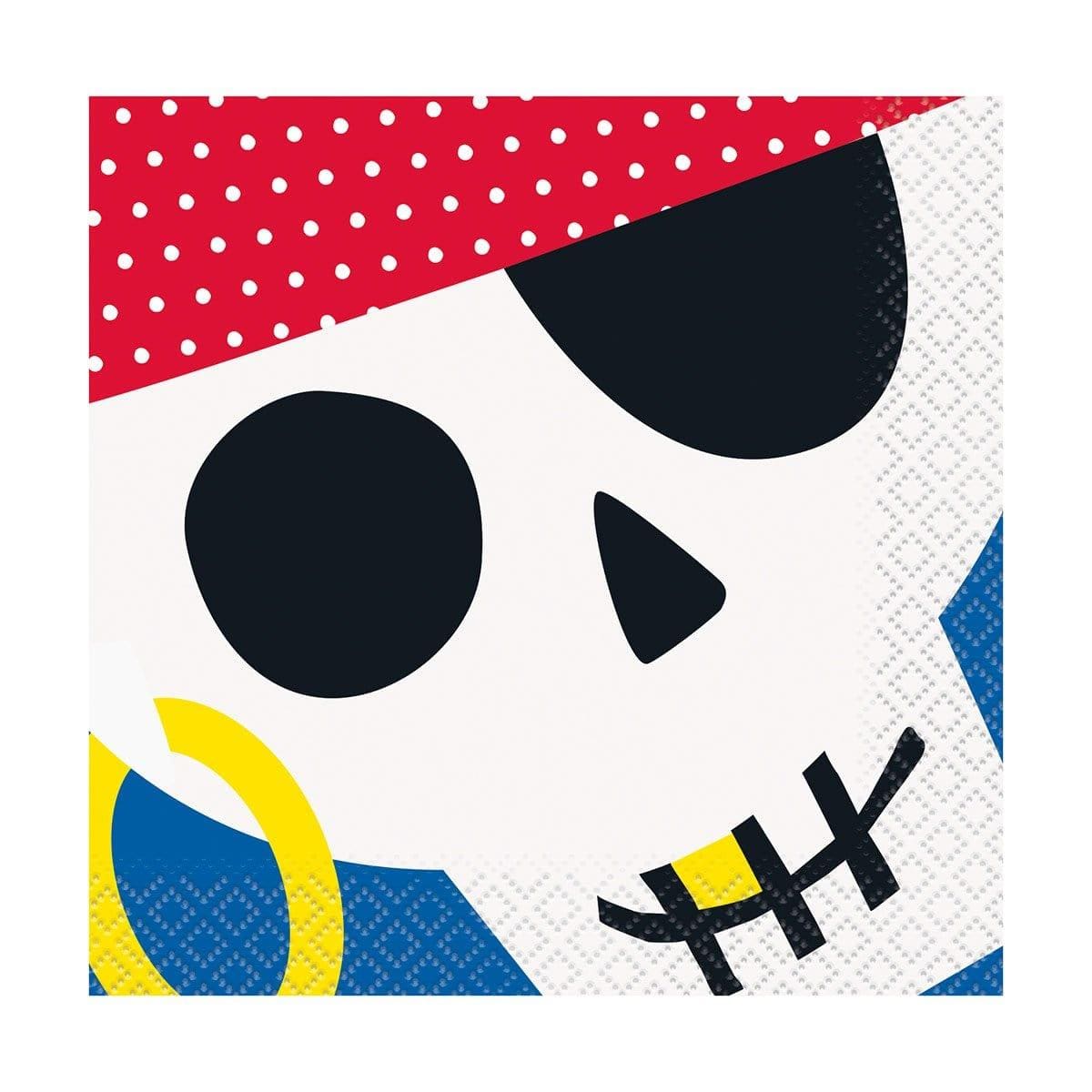 Buy Kids Birthday Ahoy Pirate Beverage Napkins, 16 Count sold at Party Expert