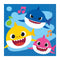 Buy Kids Birthday Baby Shark Beverage Napkins, 16 per package sold at Party Expert