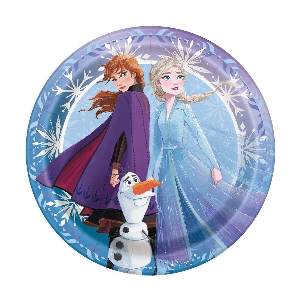 Buy Kids Birthday Frozen 2 Dessert Plates 7 inches, 8 per package sold at Party Expert