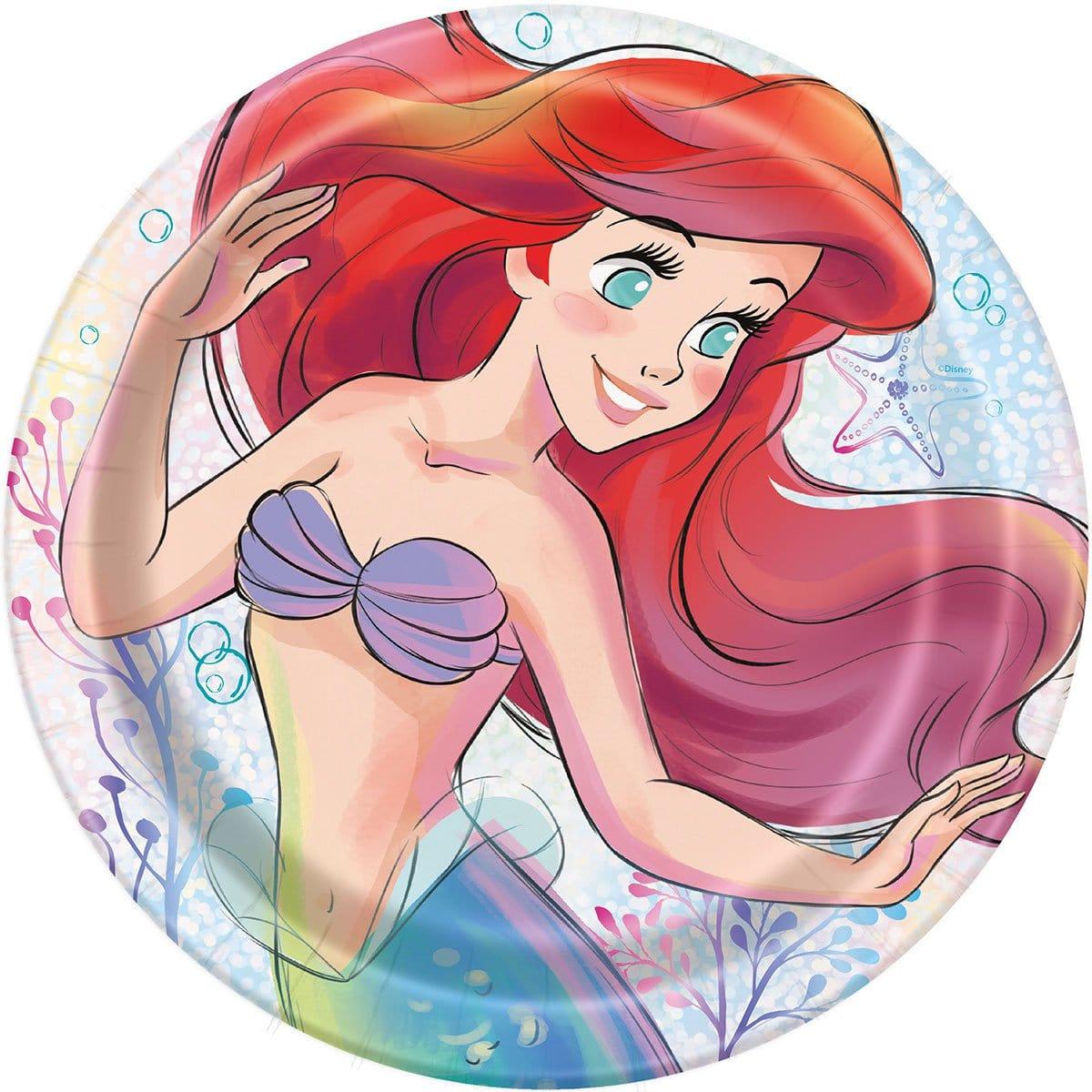 Buy Kids Birthday Little Mermaid Dinner Plates 9 inches, 8 per package sold at Party Expert