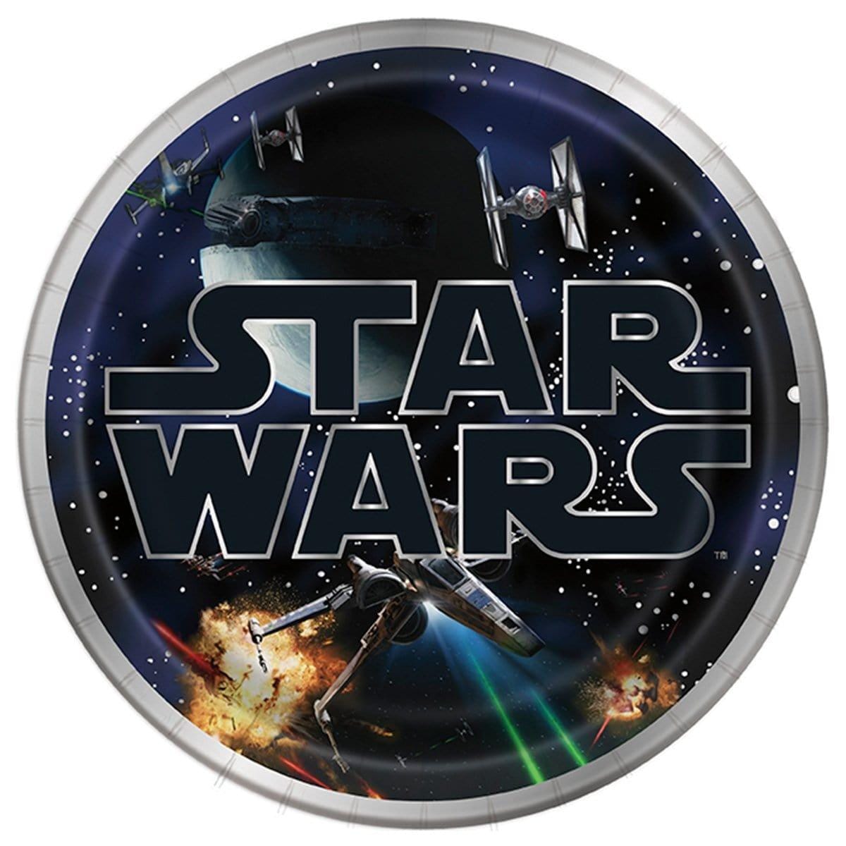 Buy Kids Birthday Star Wars Dinner Plates 9 inches, 8 per package sold at Party Expert