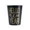 UNIQUE PARTY FAVORS New Year Roaring Hello New Year Cups, 9 Oz, 8 Count 011179781362