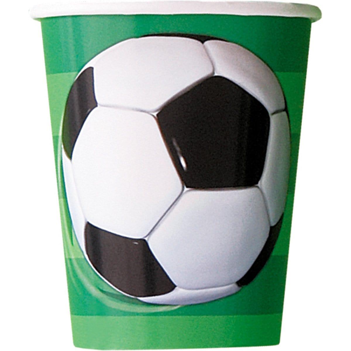 Buy Theme Party 3D Soccer Paper Cups 9 Ounces, 8 per Package sold at Party Expert