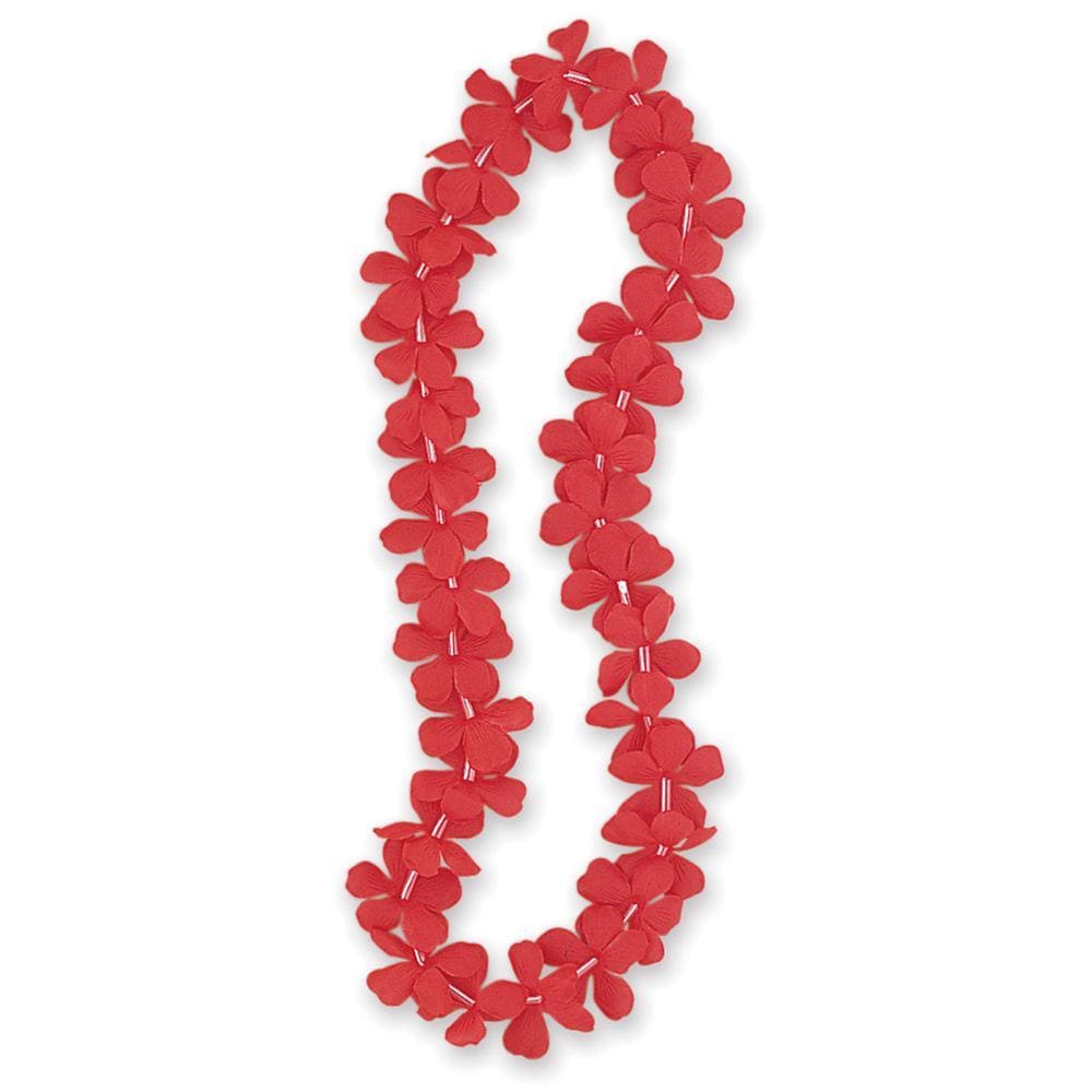 Buy Theme Party Red Flower Lei Necklace sold at Party Expert