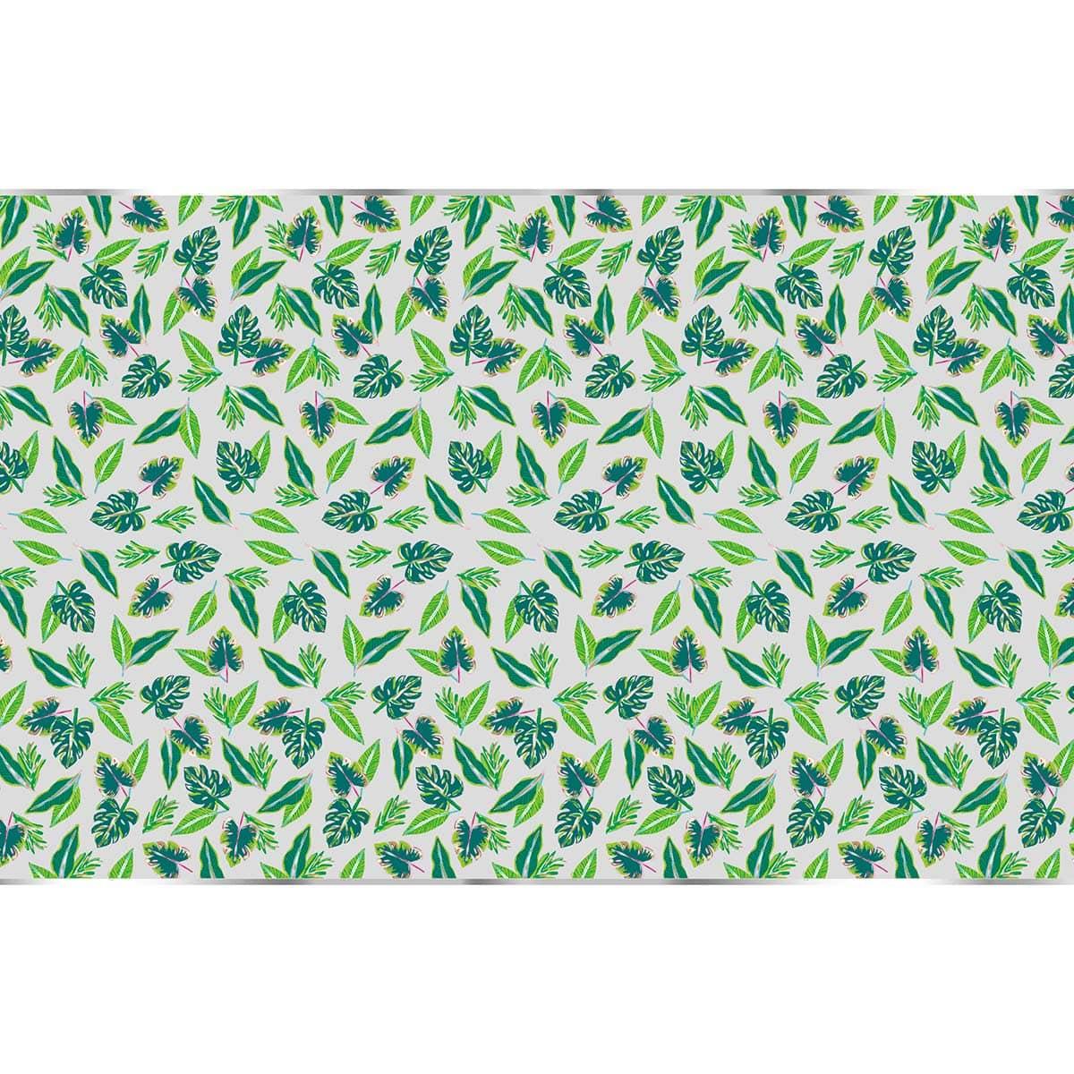 UNIQUE PARTY FAVORS Theme Party Tropical Leaves Plastic Table Cover, 54" x 84''