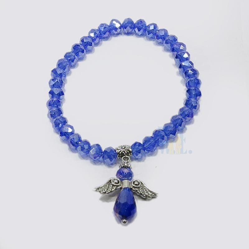 Buy Novelties Crystal Angel Bracelet - Blue sold at Party Expert