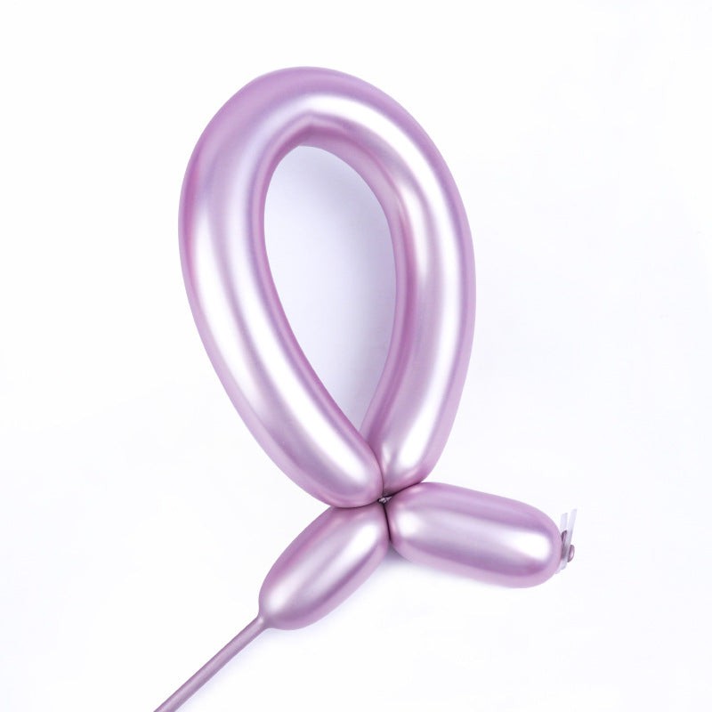 WIDE OCEAN INTERNATIONAL TRADE BEIJING CO., LTD Balloons Light Purple Latex Balloon 260 mm, Chrome Collection, 100 Count 810064198595