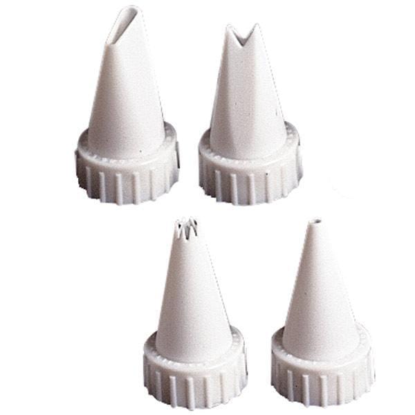 Buy Cake Supplies Icing Tips - Star/Round/Leaf/Petal 4/Pkg. sold at Party Expert